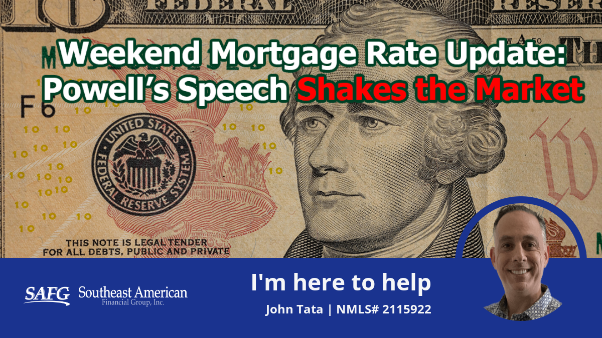 Mortgage rates dropped to the lowest level of 2025 after Fed Chair Powell signaled a possible rate cut. Here’s what it means for homebuyers and refinancers heading into next week.