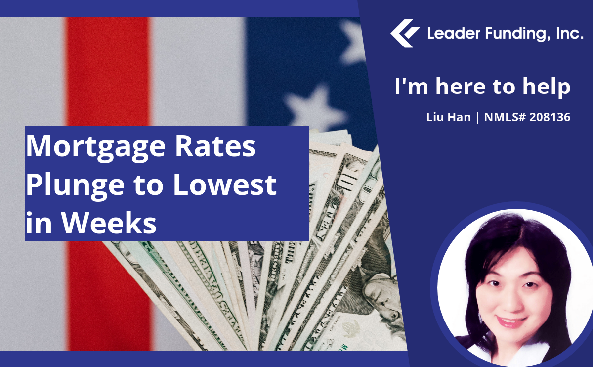 Mortgage Rates Plunge to Lowest in Weeks as Inflation Growth Cools