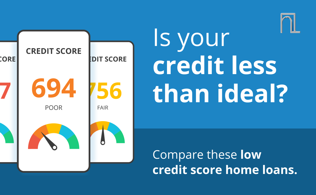 Is your credit less than ideal? Compare these low credit score home loans.